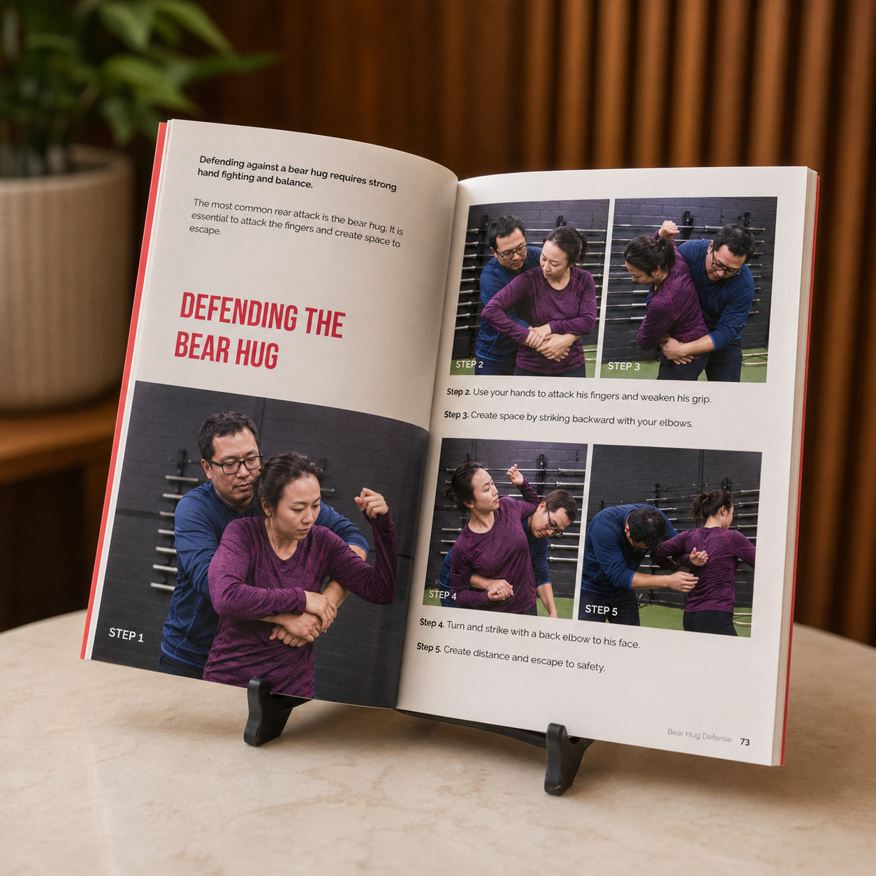 Self-defence training book and practical learning materials